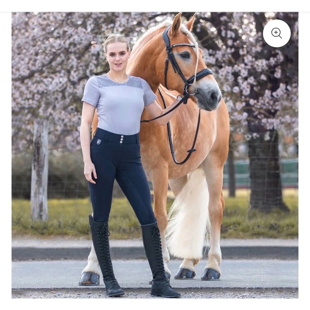 C8 Cavallo Celine X Grip Full Seat Equestrian Riding Breeches 24 Rhinestone